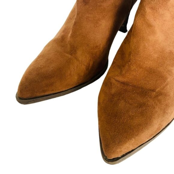 Qupid Cognac Tan Western Style Fringe Ankle Booties Sz 7 - Picture 3 of 15